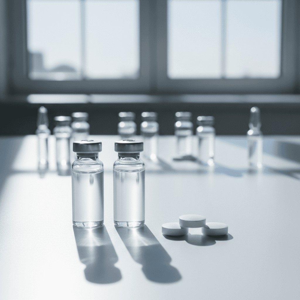 Pharmaceutical vials and tablets